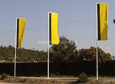 Mât porte-drapeau, mât pour drapeau en aluminium, mât pour drapeau  publicitaire - Net collectivités